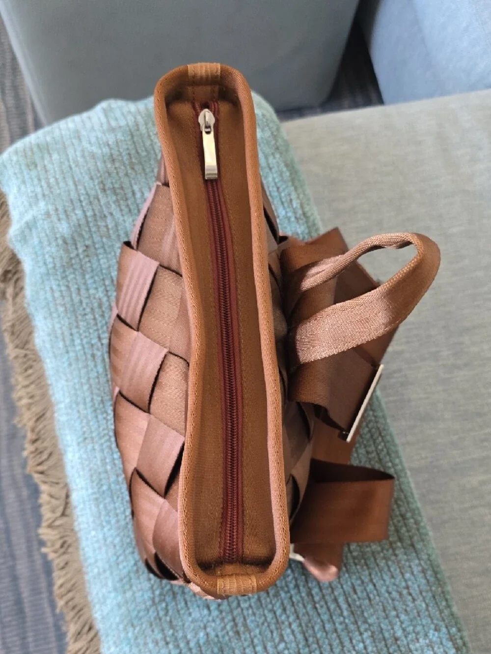 NWOT MAGGIE BAGS Woven Satin Brown Backpack - Men